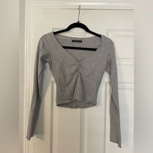 Brandy Melville gray long sleeve top